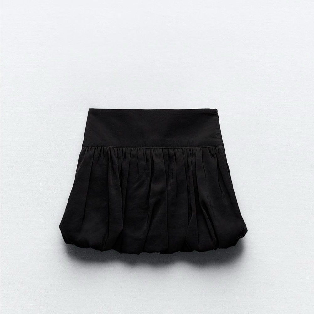 Zara Black Mini Bubble Skirt
